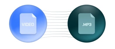 A video file converting into an MP3 file.